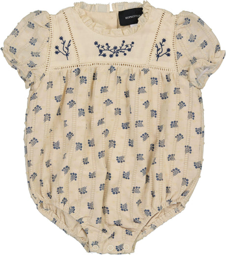 Hopscotch Baby Girls Embroidered Bubble Romper - SB6CP7323B