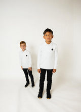 3 Buttons Boys Long Sleeve Polo Shirt - Classic