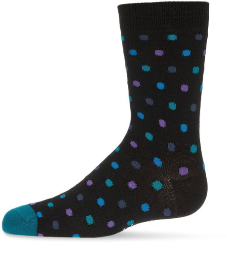 Memoi Boys Colorful Dot Crew Socks - MK-152