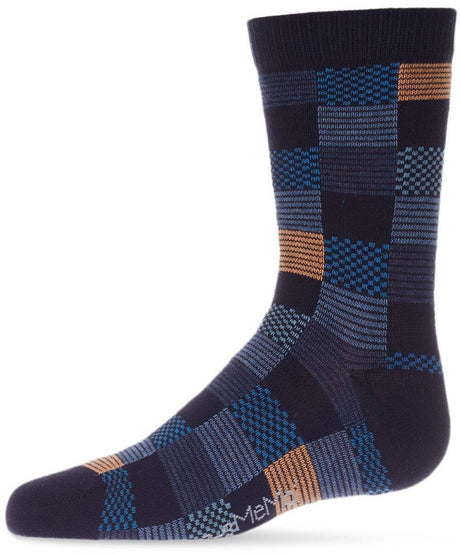 Memoi Boys Checkerboard Crew Socks - MK-162