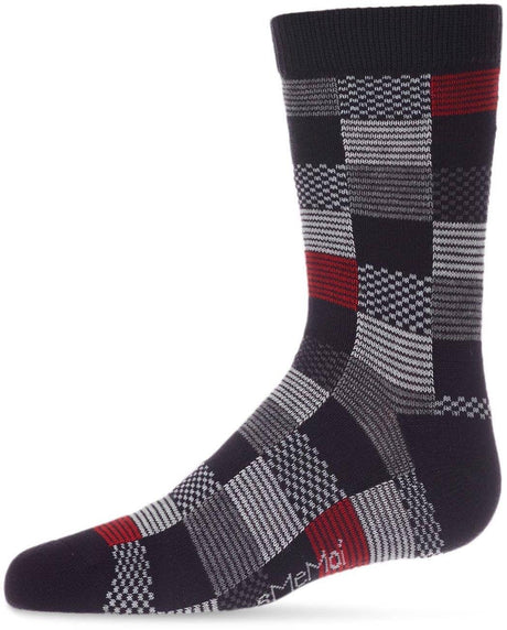 Memoi Boys Checkerboard Crew Socks - MK-162