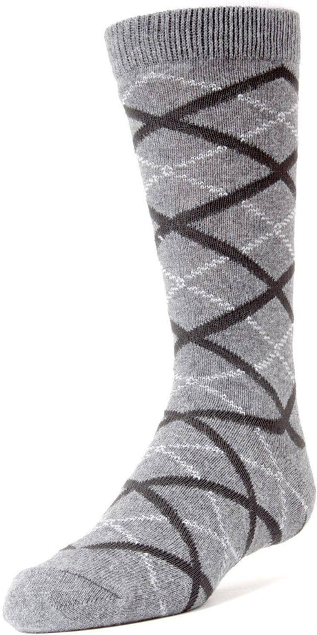 Memoi Boys Diamond Interlock Crew Socks - MK-142