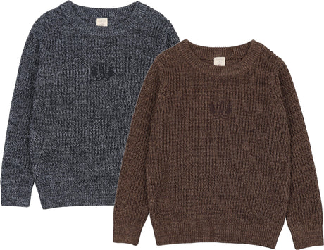 Analogie by Lil Legs Signature Collection Boys Marled Crew Neck Sweater - AF26T708
