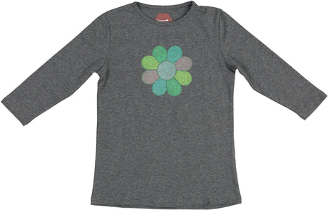 Essemmelle Girls Glitter Flower 3/4 Sleeve T-shirt - SML22001