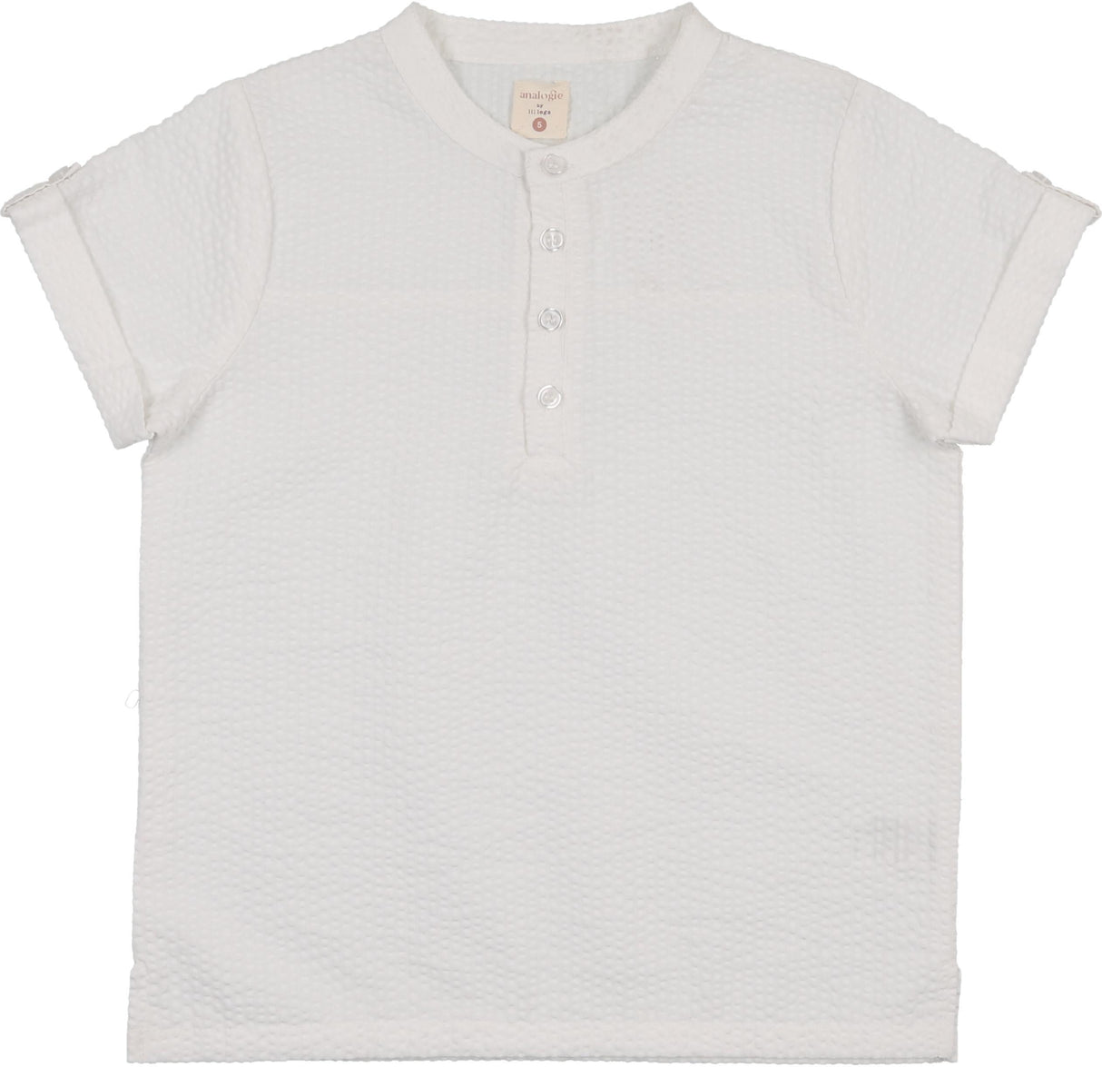 Analogie by Lil Legs Signature Collection Boys Short Sleeve with Mandarin Collar Dress Shirt - SDSHM