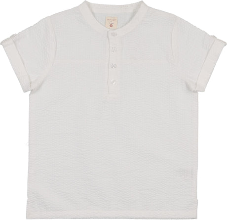 Analogie by Lil Legs Signature Collection Boys Short Sleeve with Mandarin Collar Dress Shirt - SDSHM