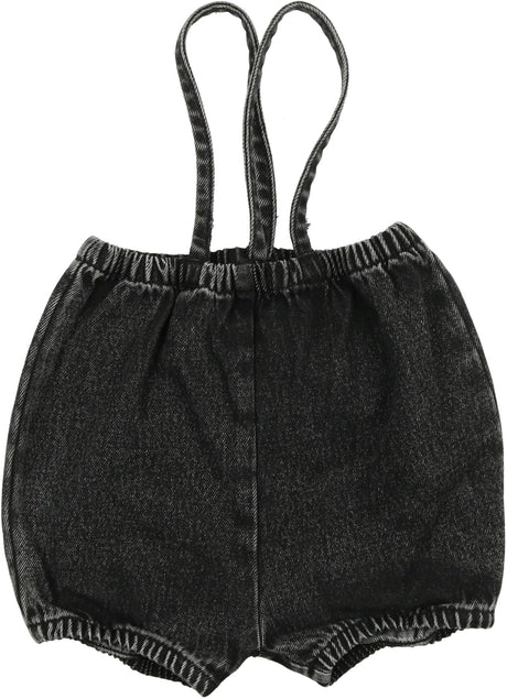 Lil Legs Denim Basic Collection Baby Toddler Boys Girls Bubble Suspender Shorts Overall - BSS