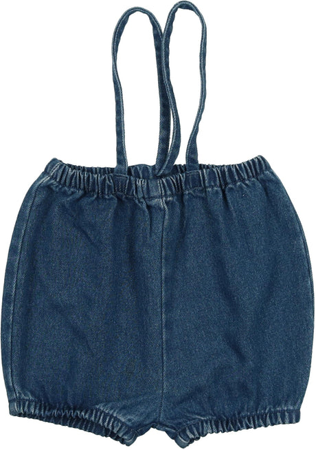 Lil Legs Denim Basic Collection Baby Toddler Boys Girls Bubble Suspender Shorts Overall