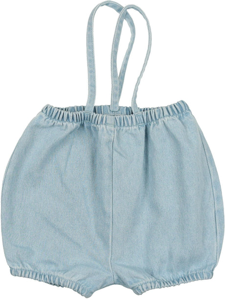 Lil Legs Denim Basic Collection Baby Toddler Boys Girls Bubble Suspender Shorts Overall