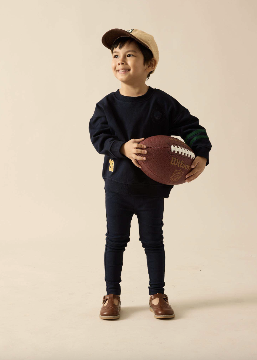 Analogie by Lil Legs Fan Club Collection Boys Little Logo Sweatshirt - AF26S523B