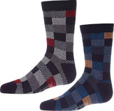 Memoi Boys Checkerboard Crew Socks - MK-162