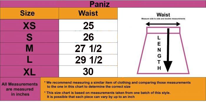 Paniz Womens Ponti Panel Skirt - SK102-27