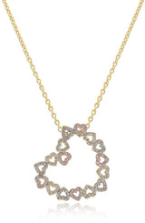 Tiny Gem Multi Heart Necklace - TG2010