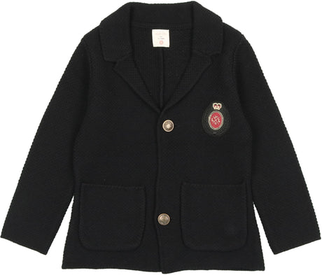 Analogie by Lil Legs Shabbos Collection Boys Crest Knit Blazer