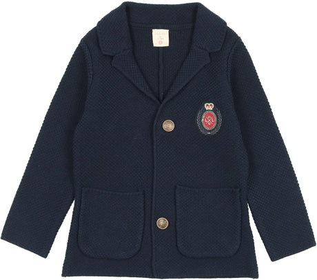 Analogie by Lil Legs Shabbos Collection Boys Crest Knit Blazer
