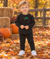 Chambray Baby Boys Apple Outfit - AW128