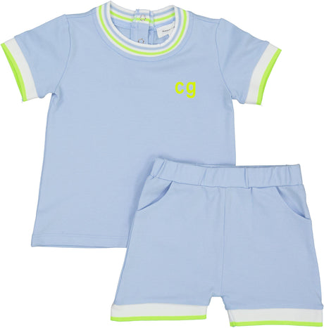Charlotte & George Baby Boys Contrast Trim Outfit - SB6CP7392E