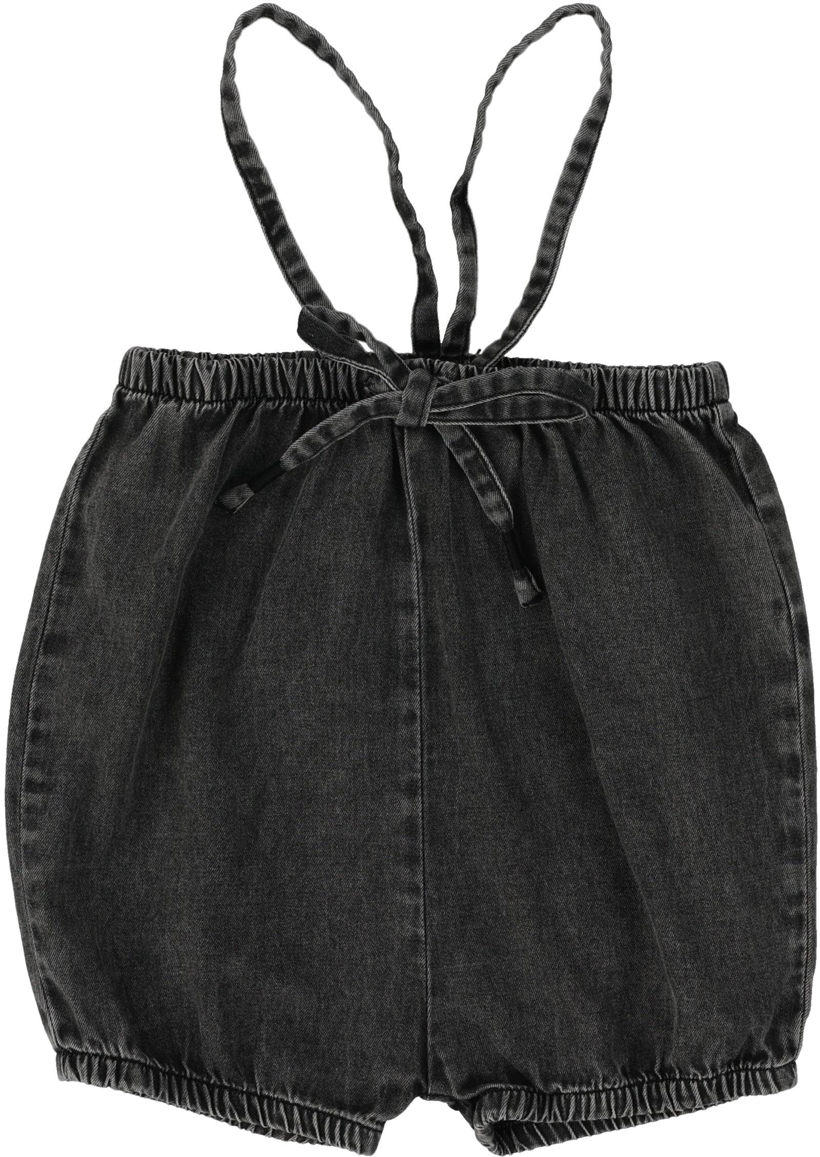 Lil Legs Paperbag Shorts - Black Wash Lil Legs Paperbag Shorts - Black Wash