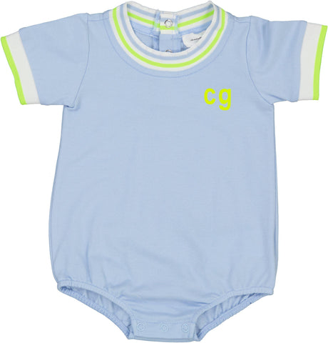 Charlotte & George Baby Boys Girls Contrast Trim Romper - SB6CP7392O