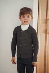 Charlotte & George Boys Double Breasted Cardigan - WB3CP4926
