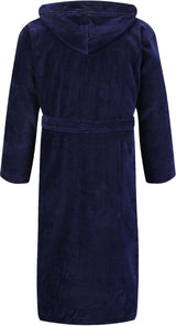 Abstract Boys Navy Terry Robe with Hood - 120-NVY