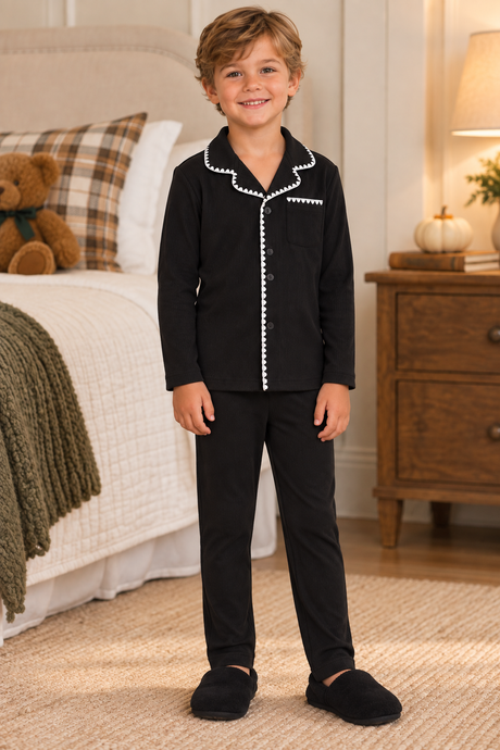 Aurora Boys Girls Whipstitch Cotton Pajamas - AAW26-0105-0107-0108