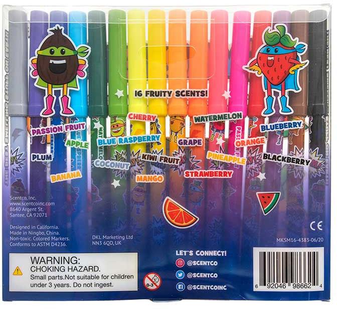Scentco Scented Washable Markers 16 Pack - MKSM16