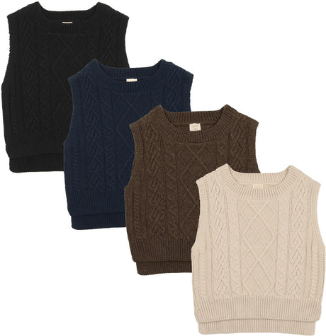 Analogie by Lil Legs Shabbos Collection Boys Girls Knit Cable Vest