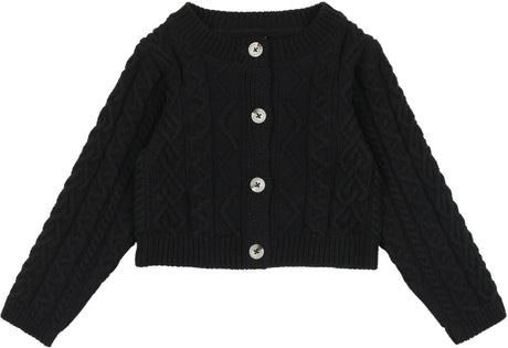 Analogie by Lil Legs Shabbos Collection Boys Girls Knit Chunky Cable Cardigan