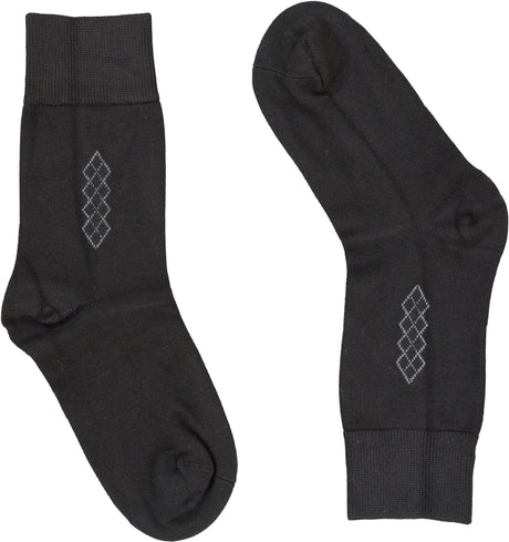 Florence Mens Dress Modal Socks Gray Argle Side Design - 288
