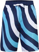 Abstract Boys Wave Design Bathing Suit - 16SP6NW