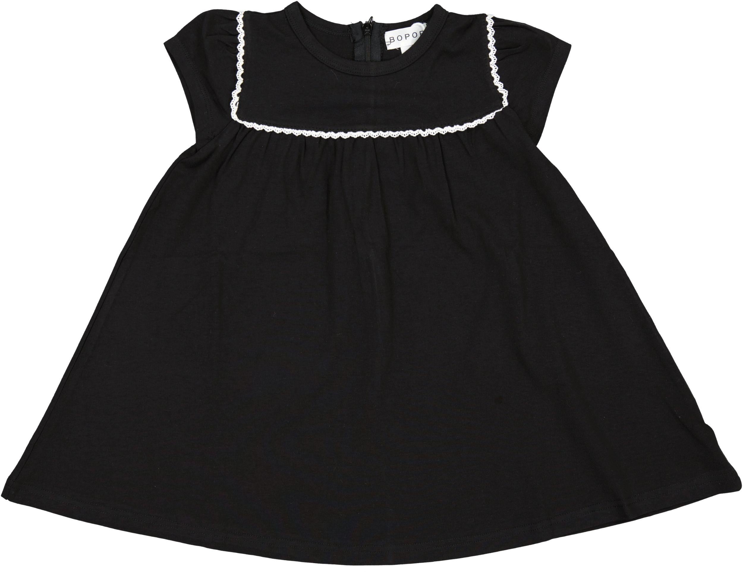Bopop Girls Bow Short Sleeve Maxi Robe - TR236 Black / 3 Bopop Girls Bow Short Sleeve Maxi Robe - TR236 Black / 3