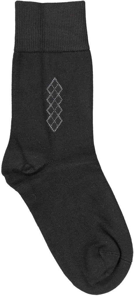 Florence Mens Dress Modal Socks Gray Argle Side Design - 288