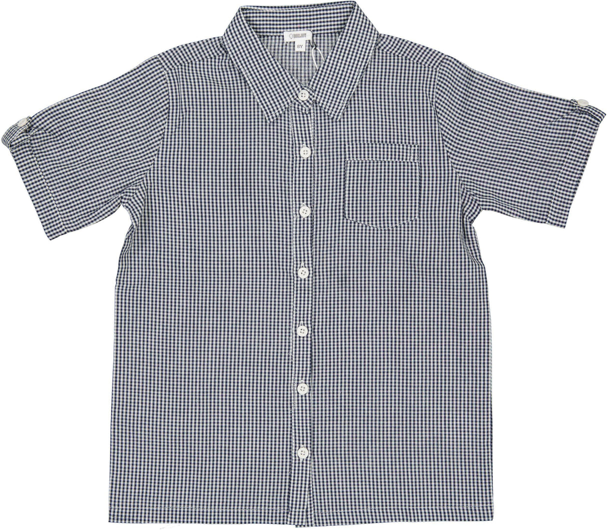 Bonjoy Boys Plaid Short Sleeve Dress Shirt - BTSS26010BS