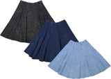 Kiki Riki Womens 27 Inch Stonewash Panel Skater Skirt - 42176