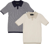 Hopscotch Boys Striped Collared Short Sleeve Sweater - SB3CP4770