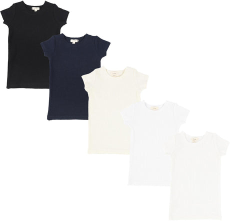 Lil Legs Ribbed Basic Collection Boys Girls Short Sleeve T-shirt - SST