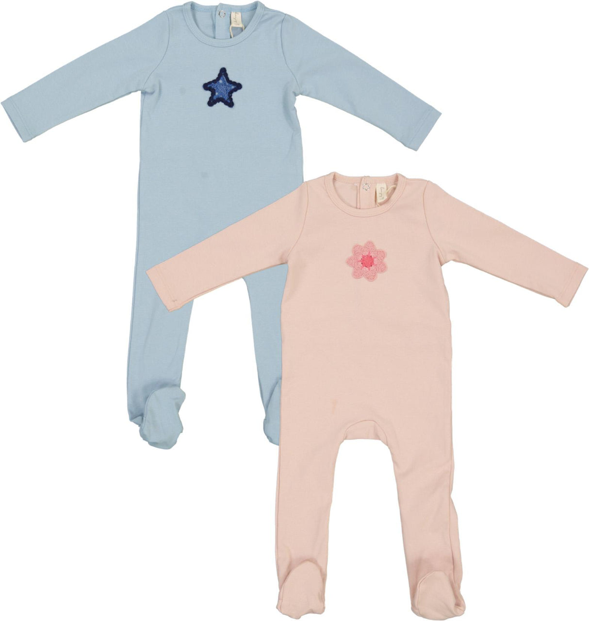 Bonjoy Baby Boys Girls Crochet Shapes Cotton Footie - BLSS26036F