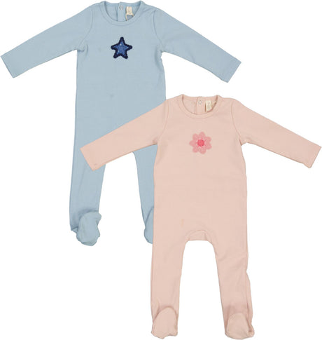 Bonjoy Baby Boys Girls Crochet Shapes Cotton Footie - BLSS26036F