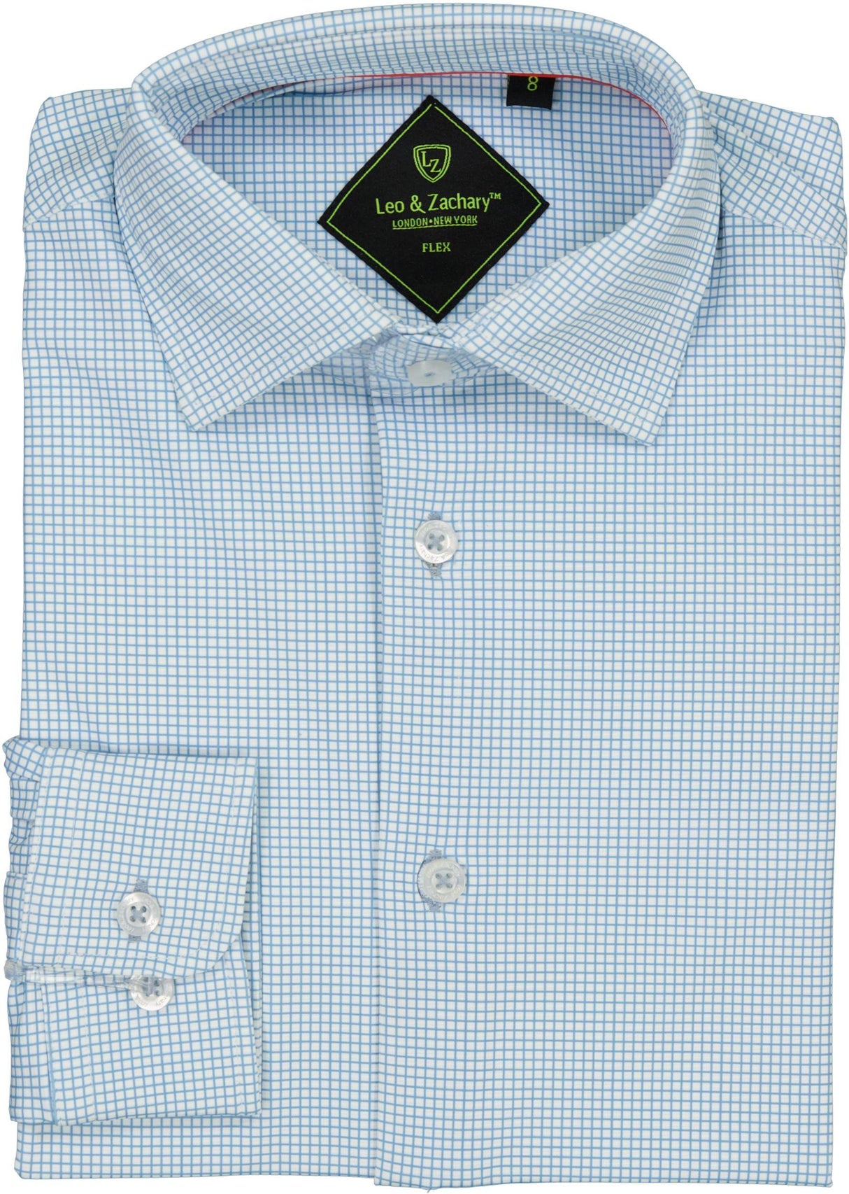 Leo & Zachary Boys Long Sleeve Flex Dress Shirt - F504