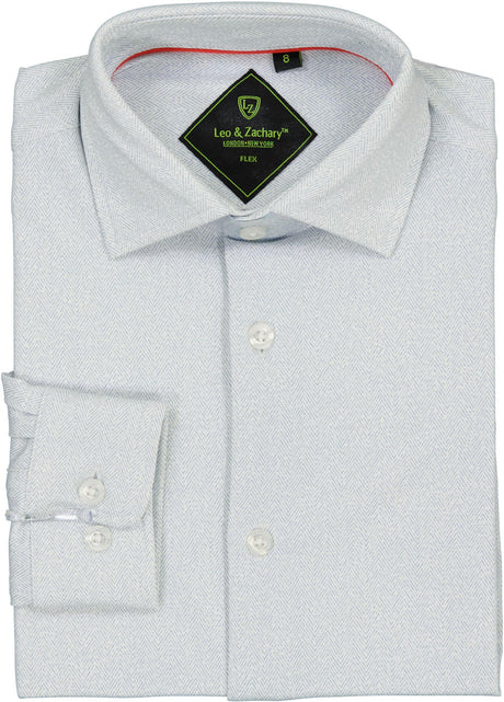 Leo & Zachary Boys Long Sleeve Flex Dress Shirt - F501