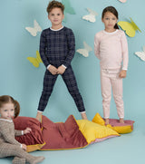 MOCHA Boys Girls Letter Lines Cotton Pajamas - SB3CP4759E