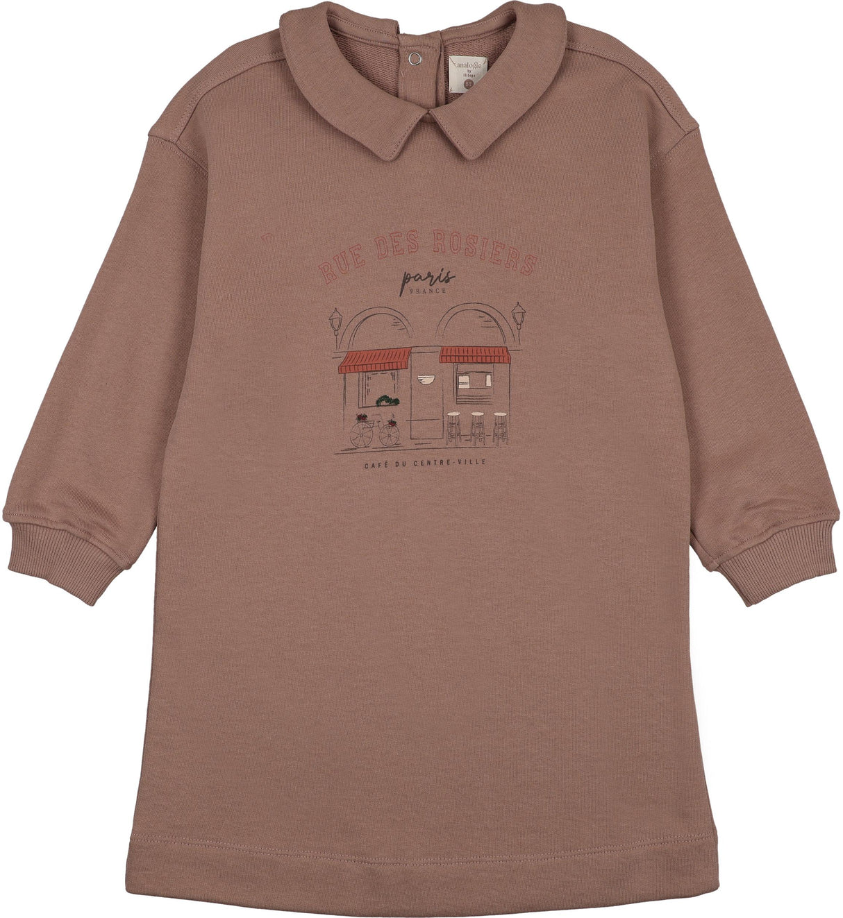 Analogie by Lil Legs Lil People Collection Girls Cafe Sweatshirt Dress - AF26D201