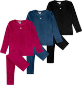 Noggi Boys Girls Seams Velour Pajamas - 217015