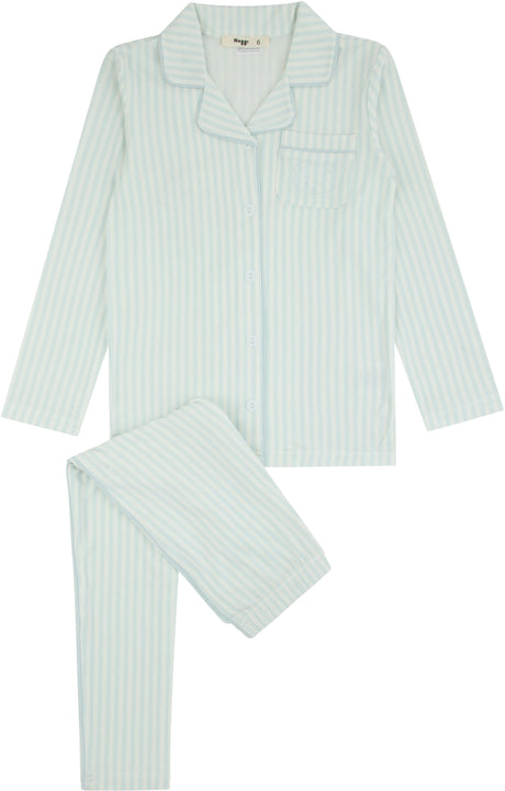 Noggi Boys Girls Bamboo Cotton Striped Grandpa Pajamas - 216018