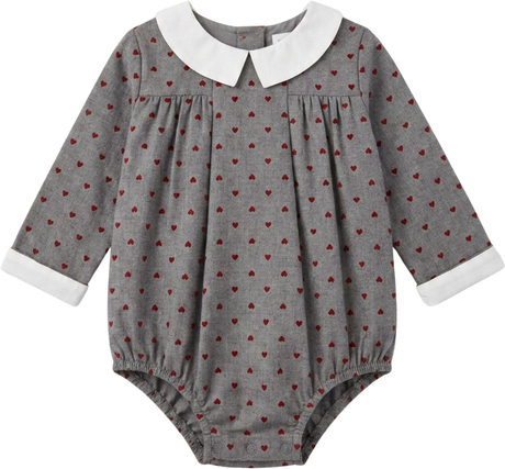 Clo Baby Girls Hearts Romper - WB6CP7422O
