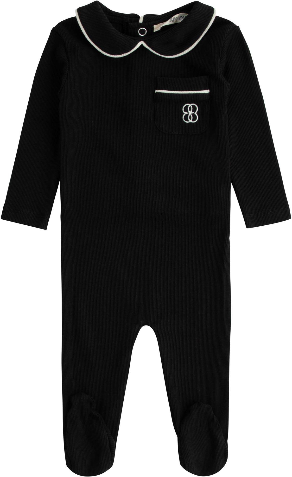 Noggi Baby Boys Girls Bamboo Cotton Piped Footie - 216211