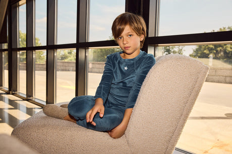 Noggi Boys Girls Seams Velour Pajamas - 217015