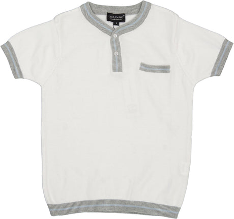 Leo & Zachary Boys Short Sleeve Sweater - BERNARD