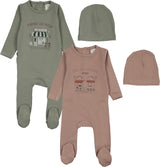 Analogie by Lil Legs Lil People Collection Baby Boys Girls Cafe Cotton Footie - AF26S300